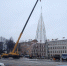 Фотофакт: Установлены каркасы новогодних елок на Октябрьской площади и в Детском парке - Pln-Pskov.Ru