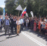В праздничном параде, завершающем XXXIX Международные Ганзейские дни Нового времени в Пскове, проплыла средневековая ладья Псковского районного центра культуры - Псковский район
