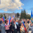 В сквере 60-летия Октября, сотрудники Администрации Псковского района, приняли участие в митинге в поддержку референдумов о вхождении в состав России народных республик Донбасса - Псковский район