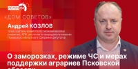 Начинается видеотрансляция программы «Дом Советов»: Андрей Козлов о заморозках, режиме ЧС и мерах поддержки аграриев Псковской области - Pln-Pskov.Ru
