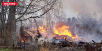 Жилой дом сгорел в Плюсском районе - InformPskov.Ru