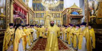 Митрополит Матфей совершил Божественную литургию в Троицком соборе Пскове. Фото здесь и далее: Лев Савинов / Псковская епархия - InformPskov.Ru