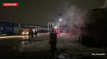 Пять автомобилей загорелись в одном из автопарков Великих Лук