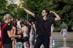 Мультимедийный фонтан стал доминантой в сквере на Четырех углах — глава Пскова