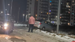 Фотофакт: Машина улетела в кювет в Борисовичах Псковского района