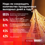 «Жизнь и без того тяжелая»: большинство респондентов ПЛН не хотят сокращать новогодние праздники