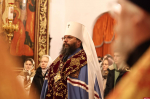 Молебен проходит в Троицком соборе Пскова в преддверии Дня студента