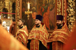 Молебен проходит в Троицком соборе Пскова в преддверии Дня студента