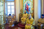 Митрополит Матфей совершил Литургию в Псково-Печерском монастыре