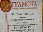 Себежские волейболистки заняли первое место в соревнованиях в Пустошке