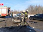 «Газель» Псковского хлебокомбината и Hyundai столкнулись у памятника Невскому