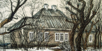 Елена Абдулаева. Ранняя весна. Михайловское. Дом Пушкина (2007). Из фондов музея-заповедника - InformPskov.Ru