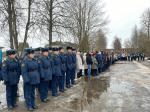 Курсанты Псковского филиала университета приняли участие в митинге, посвященном памяти Героя России Александра Лебедева