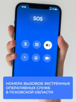 Номера вызовов экстренных оперативных служб в Псковской области                     