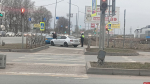 BMW и Skoda столкнулись на пересечении улицы Балтийской и Рижского проспекта в Пскове