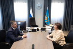 Тала Нещадимова рассказала Михаилу Ведерникову о развитии гидрометеослужбы региона