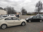 Три автомашины повреждены в ДТП на площади Ленина в Пскове