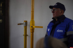 Перед пуском газа трубу в Святогорском монастыре окропили святой водой