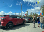 ДТП на перекрестке затрудняет движение на Завеличье
