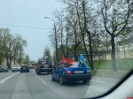 Автопробег к 80-летию Победы стартовал в Пскове