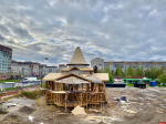 Фотофакт: Церковь возводят на перекрестке улиц Коммунальной и Рокоссовского в Пскове