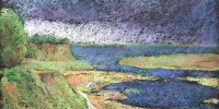Юрий Веденин. Калужская земля. Озеро. Тишь (2020). Репродукция предоставлена музеем-заповедником «Михайловское» - InformPskov.Ru