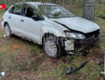 Автомобиль опрокинулся на трассе Санкт-Петербург – Невель в Стругокрасненском районе