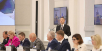 Губернатор Михаил Ведерников во время отчёта о деятельности правительства региона за 2023 год. 5 июня 2024 года. Фото: пресс-служба Псковского областного Собрания депутатов - InformPskov.Ru
