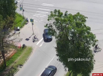 При столкновении велосипедиста с автомобилем в Пскове никто не пострадал