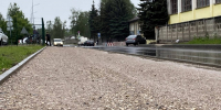 Нижний слой асфальта уложили на улице Генерала Маргелова в Пскове - Pln-Pskov.Ru