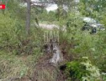 Автомобиль съехал в кювет в Невельском районе