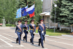 День России в Псковском филиале университета встречают торжественным построением личного состава