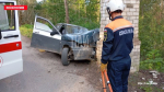 Пьяный мужчина протаранил кирпичную опору под Псковом