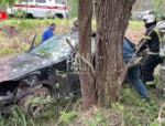 Автомобиль врезался в дерево в Печорском районе