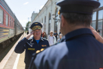 Уникальный железнодорожный состав Минобороны в Пскове. ФОТОРЕПОРТАЖ
