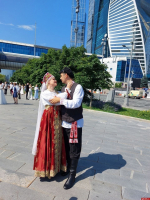 Пара в костюмах Псковской губернии выиграла фотоконкурс на всероссийском свадебном фестивале