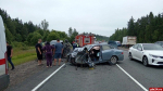 В результате столкновения трёх автомобилей на трассе «Псков» пострадали четыре человека