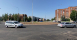 Новый асфальт уложили на круговом перекрёстке на Запсковье. Фото из телеграм-канала Бориса Елкина
