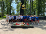 В рамках велопробега псковичи передали копию Знамени Победы в Музей боевого содружества Витебской области