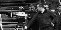 На съемках фильма «Андрей Рублёв» (1966). Фото Бориса Скобельцына. Государственный музей-заповедник А. С. Пушкина «Михайловское - InformPskov.Ru