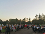 Оркестровые хиты исполнили военные музыканты на Площади Музейщиков в Пушкинских Горах. Фото