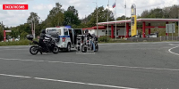В Невельском районе столкнулись Chevrolet Niva и мотоцикл Kawasaki. 7 сентября. Фото: ПАИ - InformPskov.Ru