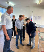 На участке в Новосокольническом округе проголосовал 96-летний избиратель