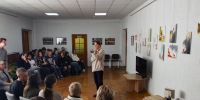 Игорь Шаймарданов представляет минчанам своего Пушкина. Фото: музей-заповедник «Михайловское» - InformPskov.Ru