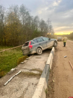 Водитель Kia погиб при наезде на ограждение моста через реку Великую в Новосокольническом районе