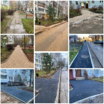 Во дворах нескольких домов в Пскове завершены работы по благоустройству