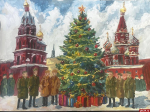 Новогодние рисунки псковичей представили на виртуальной выставке в Москве