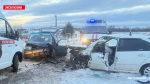 Volkswagen и Lada Granta столкнулись в Псковском районе