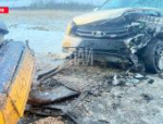 Volkswagen и Lada Granta столкнулись в Псковском районе
