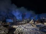 Пожар площадью 200 квадратных метров произошёл ночью в Пскове
